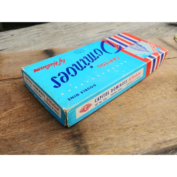 Vintage Double Nine Capitol Dominos By Halsam - Picture 6 of 10